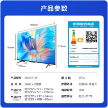 Vidda 海信 R55 55英寸 超高清 超薄电视 全面屏电视55V1F-R 